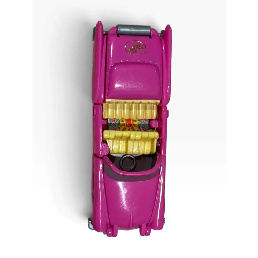 Vintage 1996 Bluebird Polly Pocket Pink Convertible Car - Magical Mansion